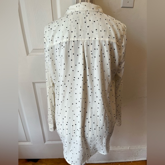 Skies Are Blue Recycled Classic Button Down Blouse Size M - Picture 8 of 10